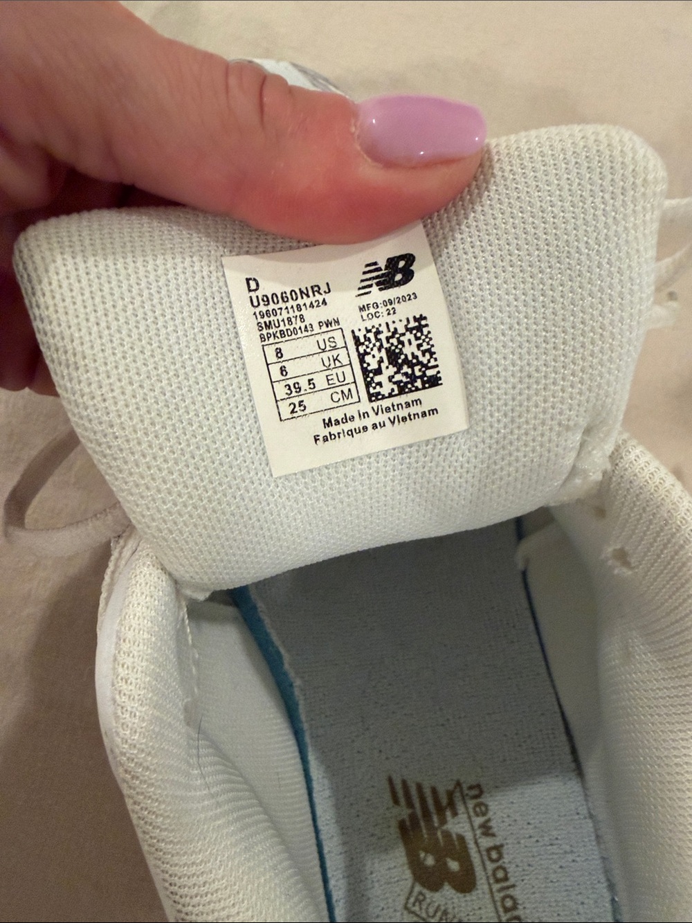 New Balance Women's All-White Chunky Athletic Sneakers - Picture 6 of 6